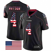 Nike Texans 4 Deshaun Watson Black USA Flag Fashion Limited Jersey Dyin,baseball caps,new era cap wholesale,wholesale hats